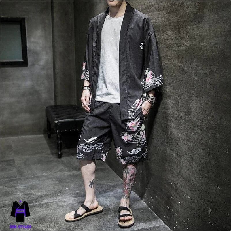 Ensemble Kimono Short Homme