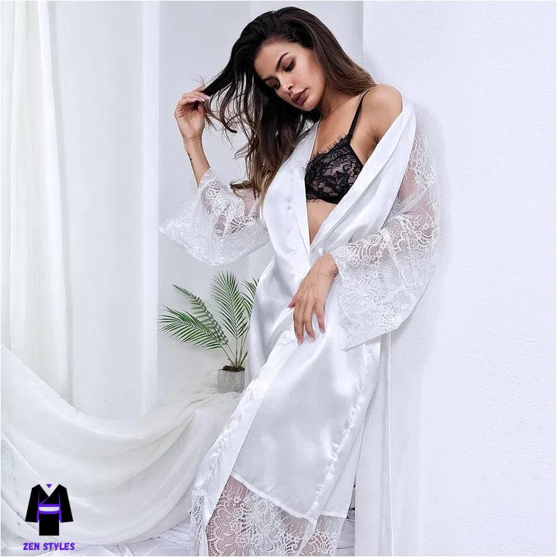 Kimono Plage Blanc Femme